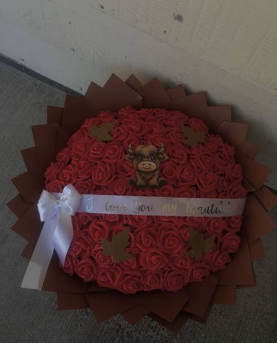 Fall Red Rose Bouquet